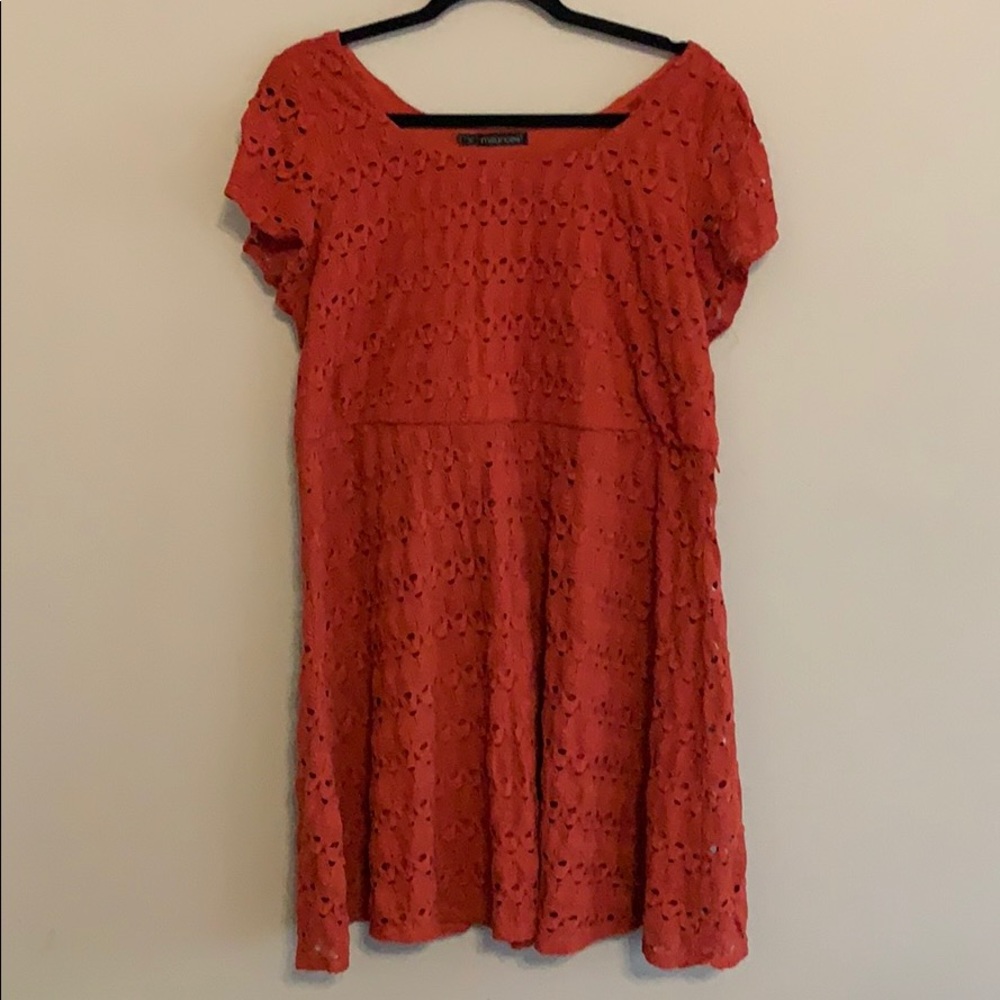 Super Cute Burnt Orange Fall Dress